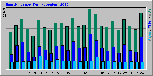 Hourly usage for November 2015