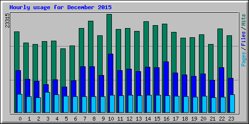 Hourly usage for December 2015