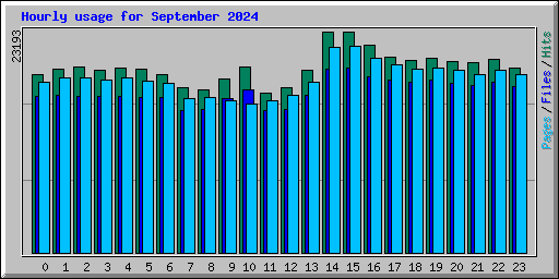 Hourly usage for September 2024