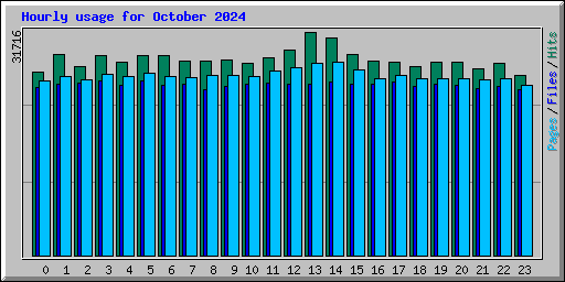 Hourly usage for October 2024